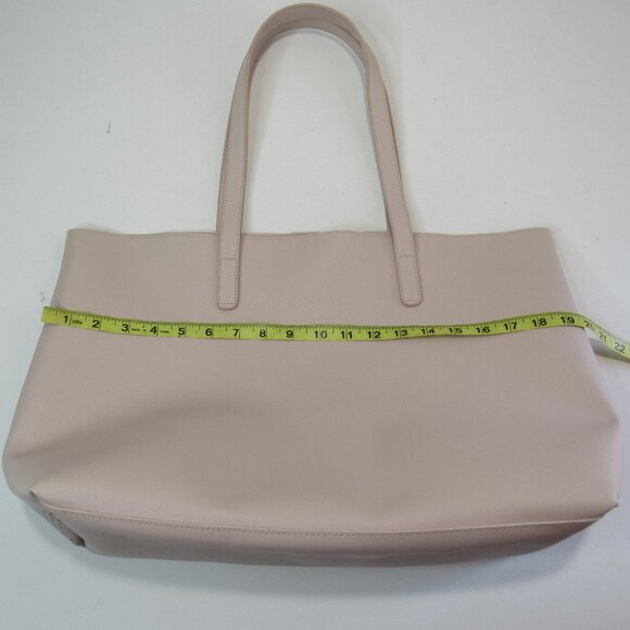 Vince CamutoLight Pink Floral Roses Cut Outs Tote Bag Large Shoulder/Handbags - Picture 6 of 7